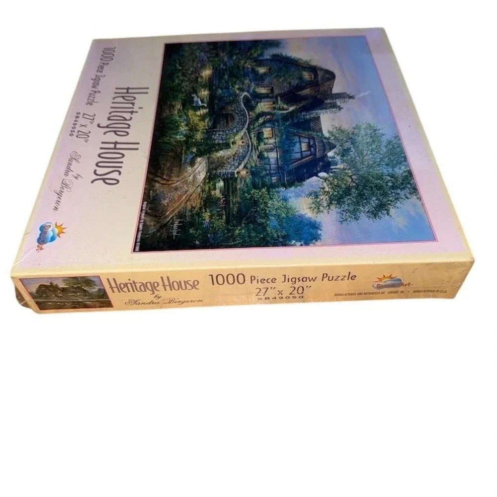 SunsOut 1000 Piece Jigsaw Puzzle Sandra Bergeron Scenic Cottage‎ NIB